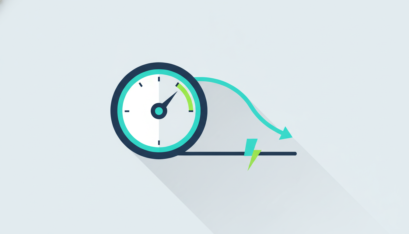 Illustration d'un compteur d'énergie relié à une courbe en amélioration